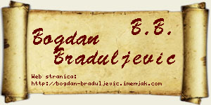 Bogdan Braduljević vizit kartica